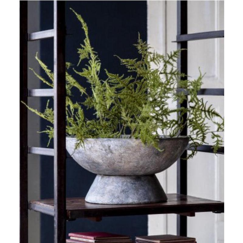 Large Indoor-Outdoor Concrete Saucer Planter